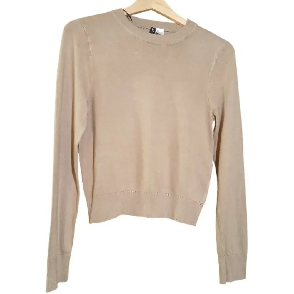 H & M (Divided) Camel Crew Neck Sweater S - EUC - Picture 2 of 7